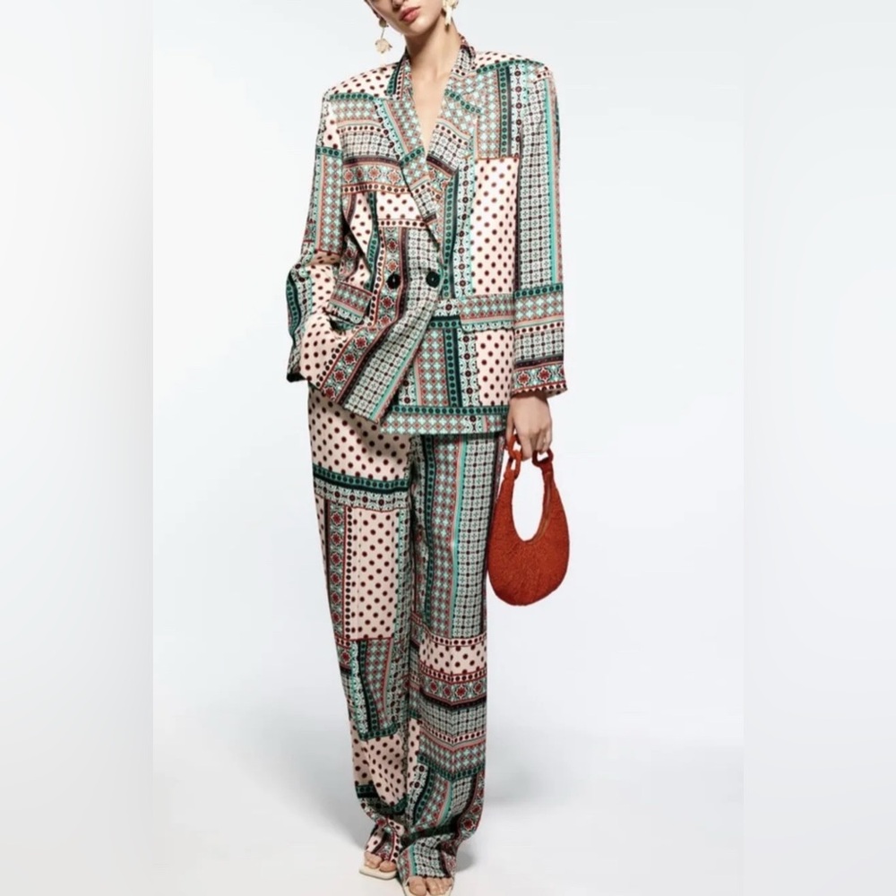 Zara Printed Matching Suit